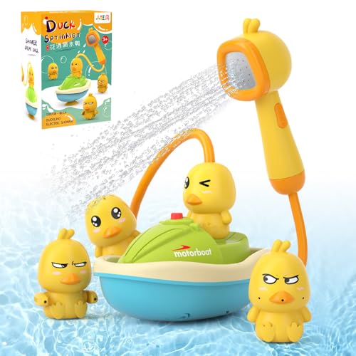 Riisoyu Badewannenspielzeug, Ente Elektrisches Badewannen Spielzeug mit Duschkopf Badespielzeug Baby Ente Badewannenspielzeug Kinder Wasser Dusche Badespielzeug für Baby Kinder Kleinkind Riisoyu Badewannenspielzeug, Ente Elektrisches Badewannen Spielzeug mit Duschkopf Badespielzeug Baby Ente Badewannenspielzeug Kinder Wasser Dusche Badespielzeug für Baby Kinder Kleinkind von Riisoyu