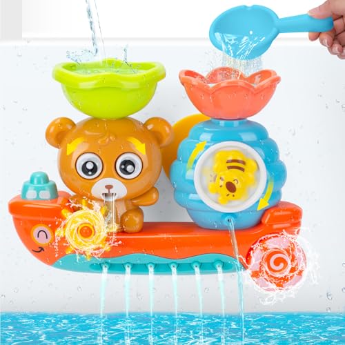 RILSO Badewannenspielzeug ab 1 2 3 4 Jahr,Badespielzeug ab 1 2 3 4 Jahr,Wasserspielzeug Kinder Spielzeug ab 1 2 3 Jahr mädchen junge,Badespielzeug Baby ab 6-18 Monate,Geschenk Mädchen Junge 1 2 3 Jahr von Rilso