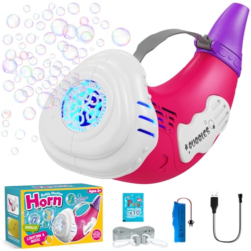 Seifenblasenmaschine 2 in1 Bubble-Trompete Automatischer/Blasen Sie mit Ihrem Mund, Seifenblasen Maschine Kinder für Party Favors, Sommer Spielzeug, Outdoor-Aktivität, Geburtstagsgeschenk(Rosa) Seifenblasenmaschine 2 in1 Bubble-Trompete Automatischer/Blasen Sie mit Ihrem Mund, Seifenblasen Maschine Kinder für Party Favors, Sommer Spielzeug, Outdoor-Aktivität, Geburtstagsgeschenk(Rosa) von Rincalivestra
