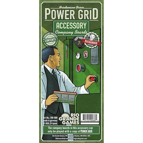 Rio Grande Games: Power Grid Company Boards - Spielzubehör-Erweiterungspaket, 6-Spieler-Boards, Electric Power Company Competition, Wirtschaftliche Entwicklung Rio Grande Games: Power Grid Company Boards - Spielzubehör-Erweiterungspaket, 6-Spieler-Boards, Electric Power Company Competition, Wirtschaftliche Entwicklung von Rio Grande Games