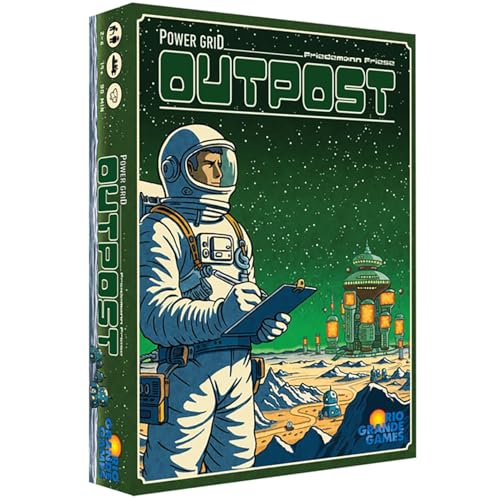 Rio Grande Games: Power Grid Outpost - Wirtschaftliches Strategiespiel, Strom auf dem Weltraum verwalten New Planet, ab 14 Jahren, 2-6 Spieler, 45-90 Minuten von Rio Grande Games