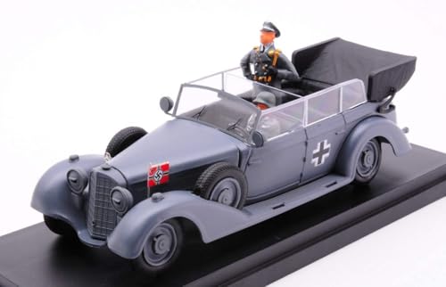 Modell Leiter, kompatibel mit Mercedes 770 K WERMACHT 1941 mit Offiziell und Soldat 1:43 RIO RI4735 von Rio