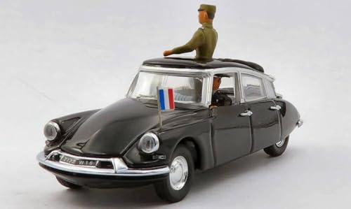 Modell in Maßstab, kompatibel mit Citroen DS 19 1960 General de Gaule + Treiber 1:43 RIO RI4114-2P von Rio