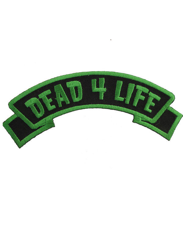Kreepsville Gothic Aufnäher Dead 4 Life grün-schwarz von Ripper Merchandise LTD - KF