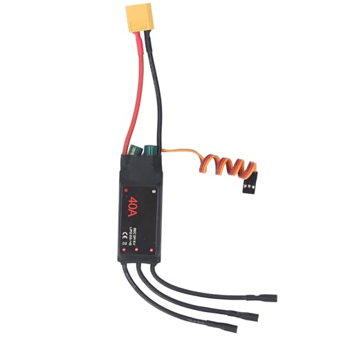 40A Bürstenloser Regler, Bürstenloser Motor, Elektrischer Geschwindigkeitsregler mit XT60-Stecker für RC-Flugzeug, ESC-Zubehör von Risegun