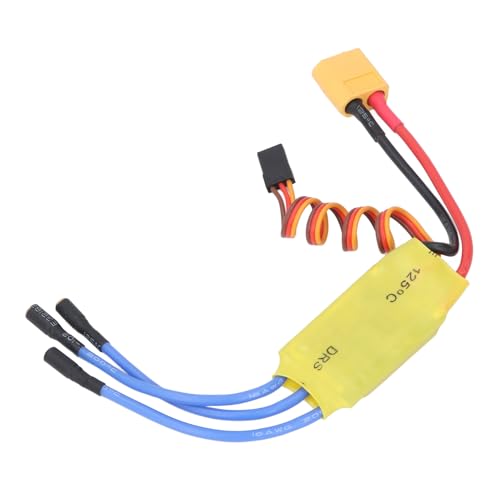 Elektrischer Geschwindigkeitsregler für Bürstenlosen RC-Motor, Multi Safety 30A 5,6 V-16,8 V Bürstenloser Regler, für RC-Drohnen, RC-Flugzeuge, Hubschrauber, 3,5-mm-Stecker von Risegun