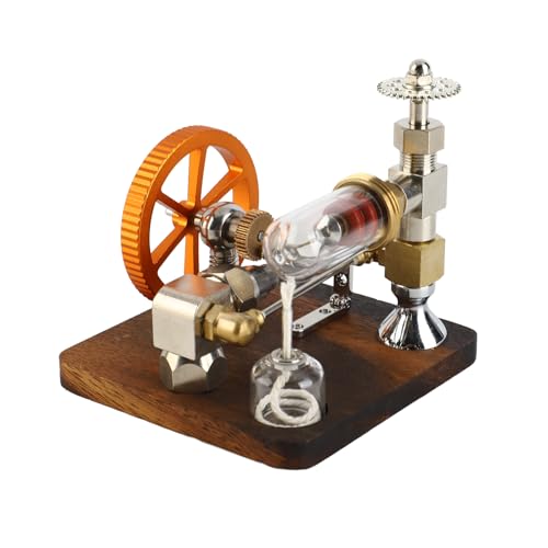 Stirlingmotor, Freier Kolben, Einstellbare Geschwindigkeit, Pädagogischer Stromgenerator für Mechanisches Lernen, 10 X 10 X 10 cm von Risegun