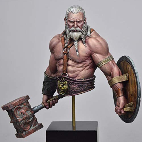 Risjc 1/12 Resin Bust Character Bust Model Alter Barbarischer Rassenkrieger Unmontiert Unlackiertes Modell Kit // N59521 von Risjc