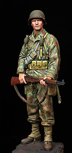 Risjc 1/16 120mm WWII Normandy Landing US Army Modell Resin Soldier Modell Unbemalt Unmontiert Miniaturmodellbausatz/A59136 von Risjc