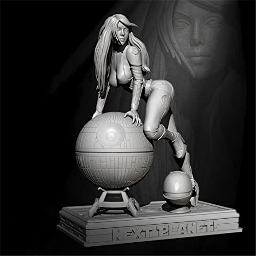 Risjc 1/24 75 mm Fantasy Planet Female Warrior Resin Model Miniature Kit, unmontiert und unbemalt Die Cast Soldier Components // T1496n von Risjc