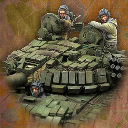 Risjc 1/35 Harz Soldat Modell WWII Russische Besatzung (3 Personen, kein Panzer) weißer Modellbausatz // G77360 von Risjc