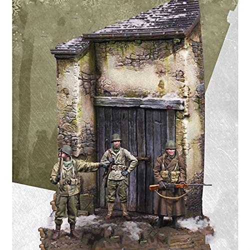 Risjc 1/35 Harz Soldat Modell WWII Soldat mit Szene weiß Schimmel Kit // N22687 von Risjc