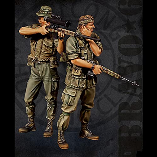Risjc 1/35 Resin Charaktermodell Vietnam War US Sniper Soldier (2 Personen) Druckgussmodell Figurenbausatz //N74109(Unmontiert und unbemalt) von Risjc