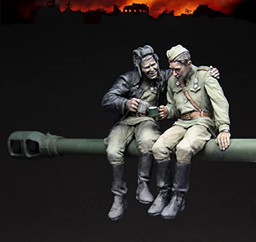 Risjc 1/35 WWII sowjetische Panzerbesatzung Resin Soldat Modell 2 unbemalt unmontiert Miniaturmodellbausatz/D33095 von Risjc