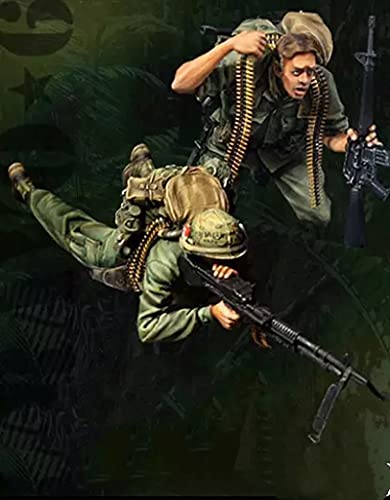 Risjc 1:35 Vietnamkrieg US Army Resin Soldatenmodell (2 Personen) unbemalt und unmontiert Miniaturmodellbausatz/R50319 von Risjc