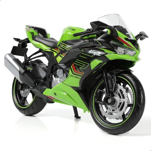 Risopen 1:12 Motorrad Modell für Kawasaki Ninja ZX-6R Metall Diecast Motorrad Modell Spielzeug Mini Moto Geschenk (Grün) von Risopen