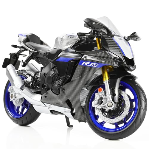 Risopen 1:12 Motorrad Modell für Yamaha YZF-R1M 1000R Legierung Diecast Motorrad Modell Spielzeug Mini Moto Geschenk (Silber) von Risopen