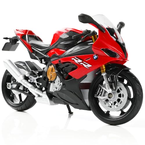 Risopen 1:12 Motorrad Modell für BMW S1000RR Legierung Diecast Motorrad Modell Spielzeug Mini Moto Geschenk (rot) von Risopen