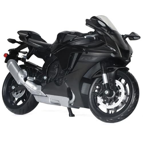 Risopen 1:12 Motorrad Modell für Yamaha YZF-R1 1000R Legierung Diecast Motorrad Modell Spielzeug Mini Moto Geschenk (schwarz) von Risopen