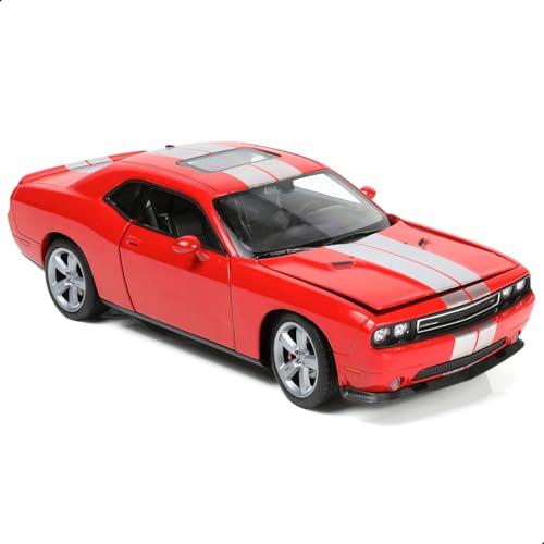 Risopen 1:24 Druckguss Auto Modell für 2012 Dodge Challenger SRT Auto Spielzeug Geschenk Dekoration für Kind Erwachsene (rot) von Risopen