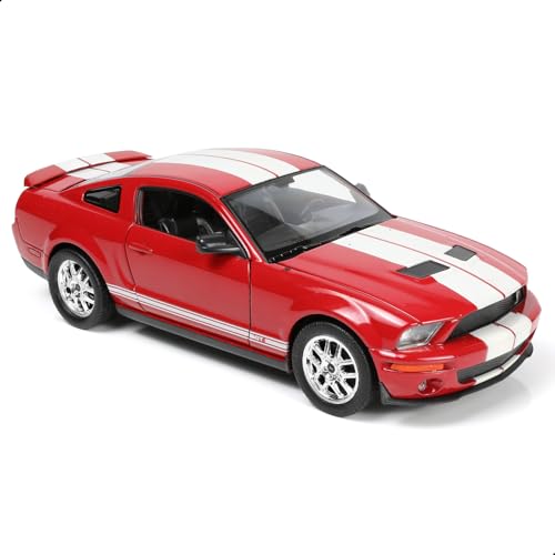 Risopen 1/24 Scale Shellby Cobra GT500 Red Car Toy Model Metal Diecast Car Model Classic Vehicle Model Toy Racing Auto Model Toy Static Finished Car Model Collection Gift Ornament for Aldult von Risopen