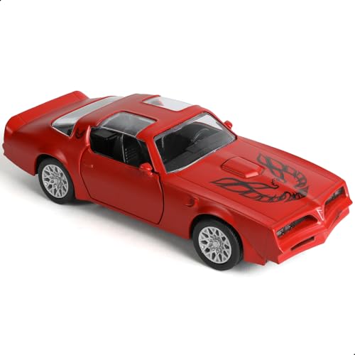 Risopen 1:36 Ziehen Sie zurück für Pontiac Firebird Trans Am Auto Modell Druckguss Modell Spielzeug Auto Geschenk Dekoration für Erwachsenes Kind (Rot) von Risopen