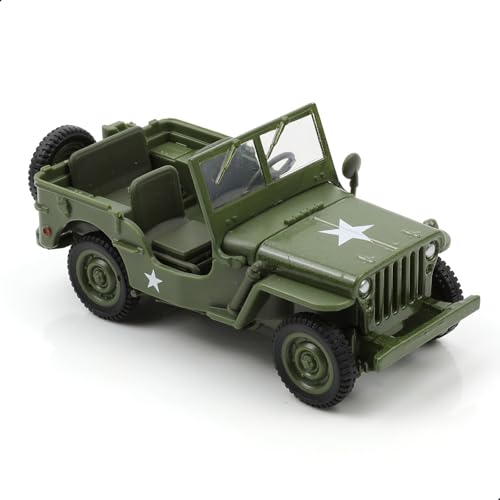 Risopen 1/43 Taktisches Jeep Auto Modell Spielzeug Militär LKW Off Road Fahrzeug Modell Spielzeug Druckguss Metall mit Kunststoff Fahrzeug Modell Spielzeug für Erwachsene Kind Sammlung von Risopen