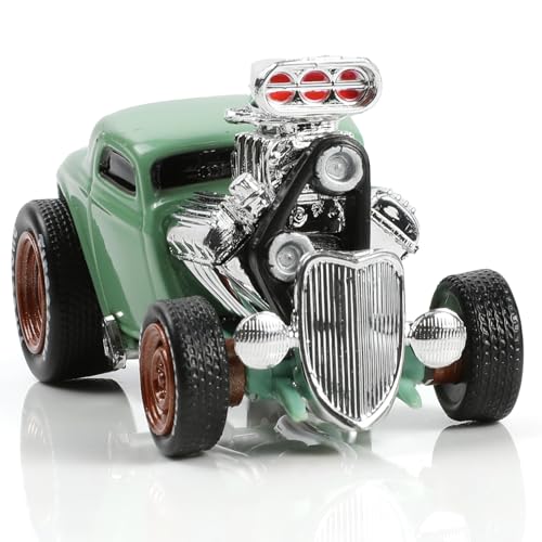 Risopen 1/64 1933 Ford 3W Coupe Auto Modell Spielzeug Metall Diecast Grünes Auto Modell Spielzeug Kleines klassisches Auto Modell Antike Sammlung Sportfahrzeug Modell für Kind Erwachsene. von Risopen