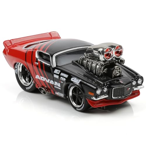 Risopen 1/64 1971 Chevrolet Camaro Racing Car Model Toy Metal Diecast Red Racing Car Model Toy Small Classic Auto Model Antique Collection Sport Vehicle Model for Kid Adult von Risopen