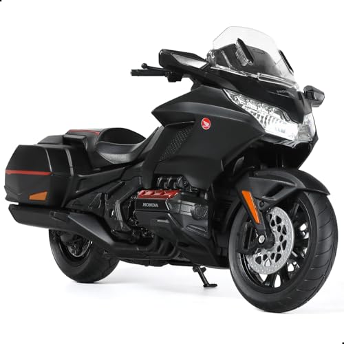 Risopen 1:12 Motorrad Modell für Honda Glodwing Legierung Diecast Motorrad Modell Spielzeug Mini Moto Geschenk (schwarz) von Risopen