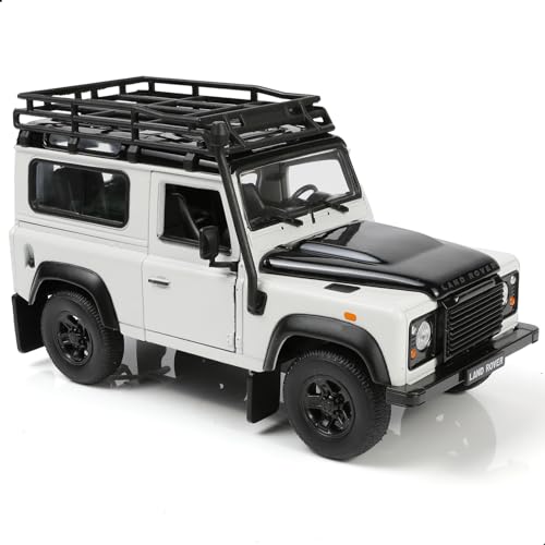 Risopen 1/24 Scale Defender Off-Road Car Toy SUV Model Alloy Metal Diecast Classic Vehicle Model Toy Mini Luxury Vehicle Model Collection and Gift for Aldult Kid or Children (White) von Risopen