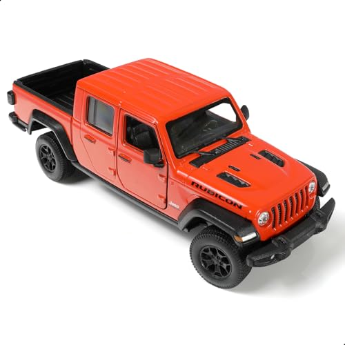 Risopen 1:27 Scale 2020 JEP Gladiator Pickup Truck Car Model Toy Alloy Metal Diecast Classic Vehicle Model Orange Auto Model Toy Static Finished Model Collection Gift Ornament for Aldult Kid Men von Risopen