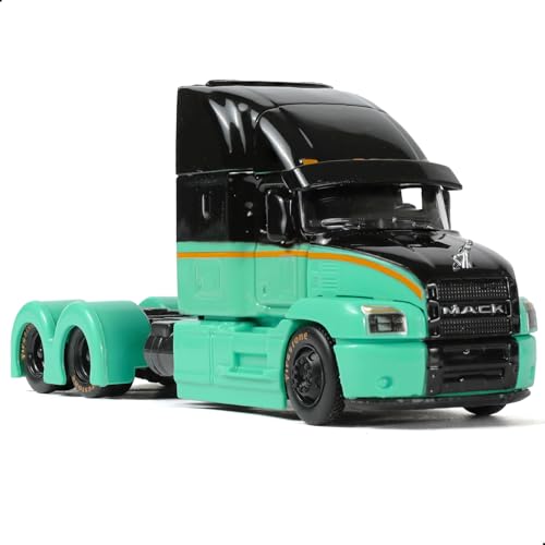 Risopen 1:64 Skala Druckguss LKW für Mack Anthem Semi Truck Spielzeug Anhänger Spielzeug Geschenk Sammlung für Jungen Kid (grün und schwarz) von Risopen