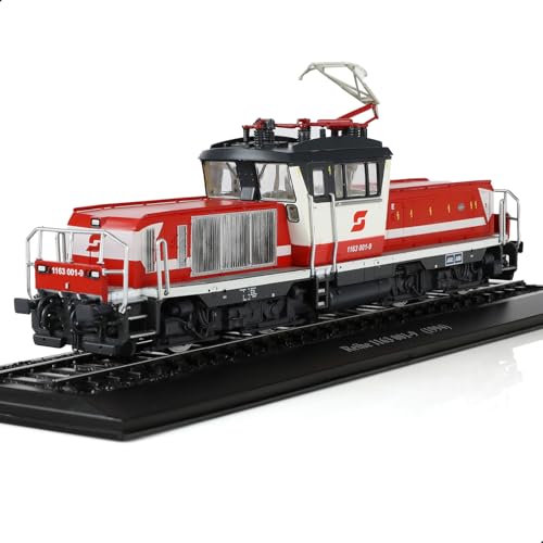 Risopen 1:87 Lokomotivenmodell für 1994 Reihe 1163 001-9 Fertige Eisenbahn-Modellsammlung, keine Montage erforderlich, Zugdekoration, Geschenk für Erwachsene (rot) von Risopen