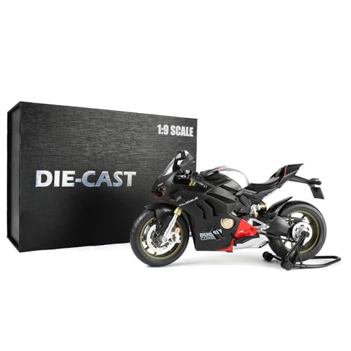 Risopen 1:9 Die-Cast DUKADI Panigale V4 SP2 Motorradmodell aus Metall in Schwarz. EIN sportliches Modell, ideal für Sammler und als Geschenk für Erwachsene. Hochwertige Verarbeitung und detailgetreu. von Risopen