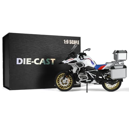 Risopen 1:9 Kompatibel für BMW R125 Motorrad Modell Legierung Metall Diecast Motorrad Modell Weiß Motorrad Modell Sport Motorrad Racing Motorrad Modell Sammlung Geschenk von Risopen