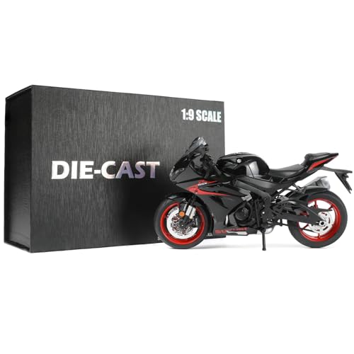 Risopen 1:9 Suzuki GSX R1000R Motorradmodell Legierung Metall Druckguss Motorrad Modell Schwarz Motorrad Modell Sport Motorrad Rennmodell Kollektion Geschenk für Erwachsene von Risopen