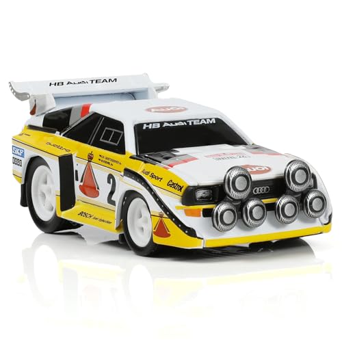 Risopen Druckguss Modell Auto für Audi Sport Quattro 1:64 Racing Spielzeug Auto Geschenk Dekoration für Erwachsene (gelb) von Risopen