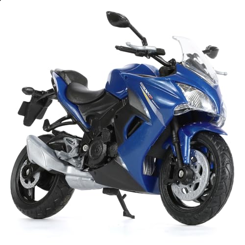 Risopen Druckguss Motorrad Modell für Suzuki GSX-S1000F Motor Bike Spielzeug 1:18 Motorrad Spielzeug Geschenk Sammlung für Kind Erwachsene (blau) von Risopen