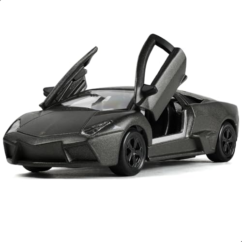 Risopen Kompatibel für Lanborghini Reventón Pull Back Auto Spielzeug 1:43 Modell Legierung Metall Diecast Klassisches Schwarz Fahrzeug Modell Spielzeug von Risopen