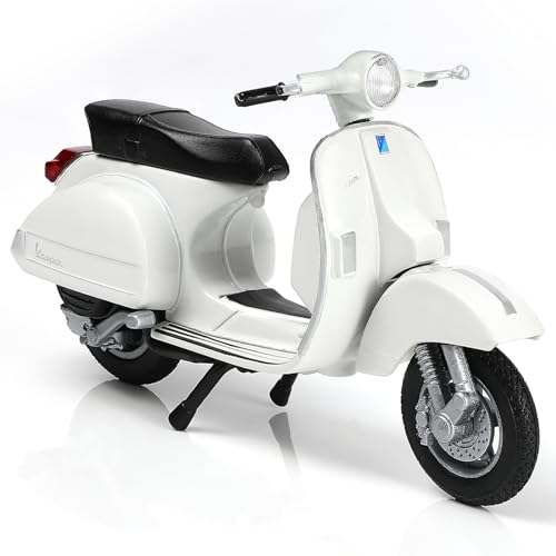 Risopen Maßstab 1/18 für 2016 Vespa PX Moped-Figur, statisches Mini-Scooter-Modell, Spielzeugsammlung, Souvenir-Figur, Simulations-Motorrad-Spielzeug, Kuchendekoration für Erwachsene und Kinder (weiß) von Risopen