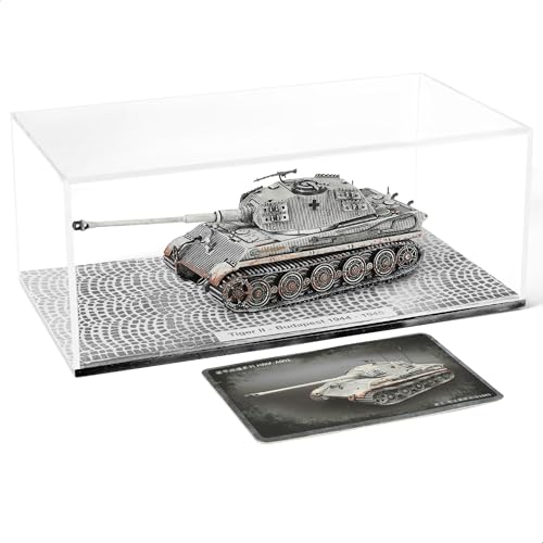 Risopen Militärpanzermodell im Maßstab 1:72, fertiges Legierungsmetall, Druckguss mit Kunststoffpanzer, Modell Weltkrieg, Armeefahrzeug, Mini-Panzer, 1945, Tigermodell, Geschenkkollektion, ideal für von Risopen