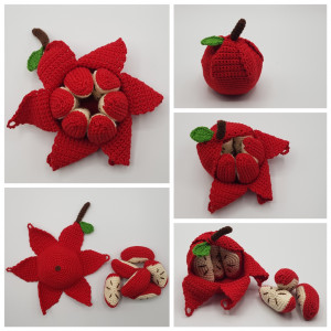 Karla´s Apfel by Rito Krea - Frucht Häkelmuster mit Kit 10cm - Karlas Æble af Rito Krea - Frugt Hækleopskrift 22cm von Rito Krea