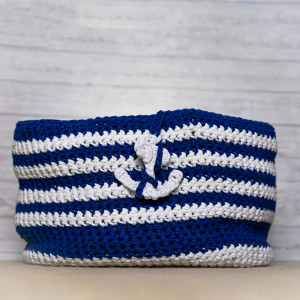 Nautischer Wäschekorb by Rito Krea - Häkelmuster mit Kit Korb - Free Nautical Laundry Basket Pattern von Rito Krea