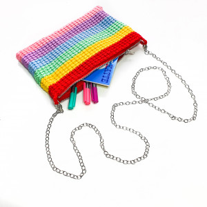 Regenbogen Clutch by Rito Krea - Häkelmuster Clutch 22x14cm - Rainbow Clutch af Rito Krea - Taske Hækleopskrift 22x14cm von Rito Krea