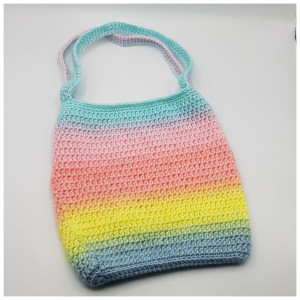 Regenbogen-Netz mit Doppelgriff by Rito Krea - Häkelmuster mit Kit Net - 22x44cm von Rito Krea