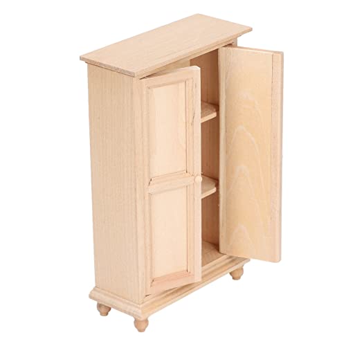 1:12 Dollhouse Miniatur -Holzgarderobe Doppel -Tür -Tür Möbelgeschenk für und Puppenhaussammler von Riuulity