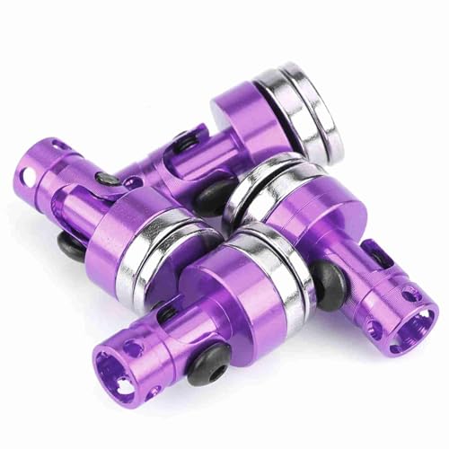 Futive Magnetic Aluminium Pole Support Set für SCX10 4WD 1:10 Elektrisches RC -Auto, Einfache Installation, 4PCS Black Purple, RC -Auto -Häutungsteile (Purple) von Riuulity