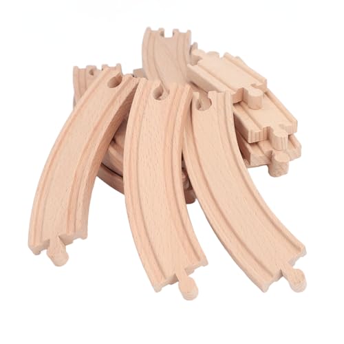 Vielfältige Holzstrecke für Kleinkinder für Kleinkinder DIY Building Toy Kids Hölzer Bahngleise Expansion Packung (Pack a) von Riuulity