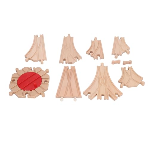 Vielfältige Holzstrecke für Kleinkinder für Kleinkinder DIY Building Toy Kids Hölzer Bahngleise Expansion Packung (Pack c) von Riuulity